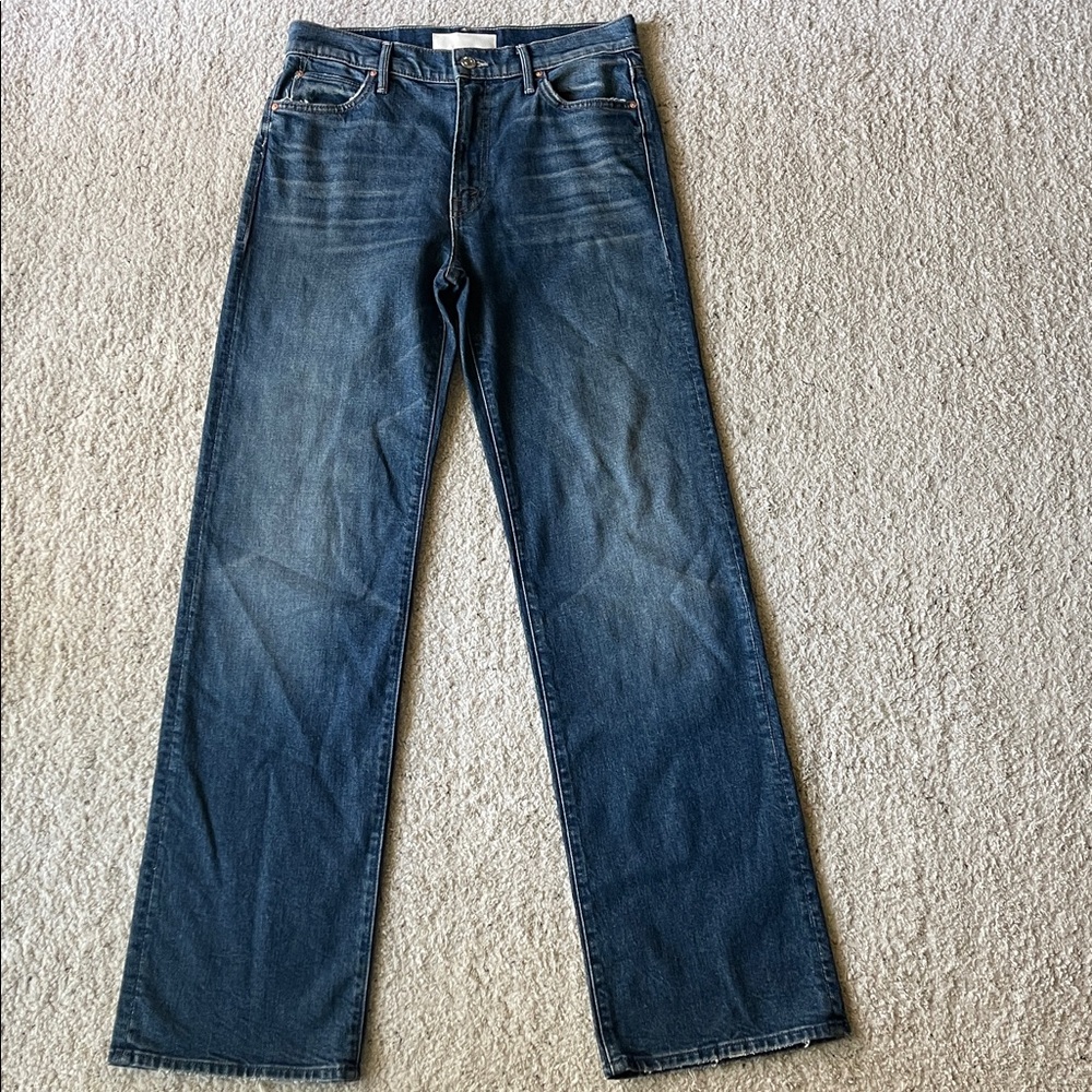 MOTHER The Kick It Jeans Straight Leg Denim Tell It To The Pope Size 29 - Picture 3 of 9